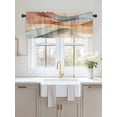 thumbnail image 2 of Valances for Windows Abstract Stitching Rod Pocket Cafe Window Treatments Valance Curtains for Kitchen Bathroom Laundry Basement Windows 56"x16", 2 of 9