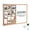 60x90cm, variant on Lorelo Dry-Erase Cork Board Combo, Magnetic Whiteboard And Bulletin Board Combination, Wooden Frame Vision Board with Markers Push Pins for Office Home School