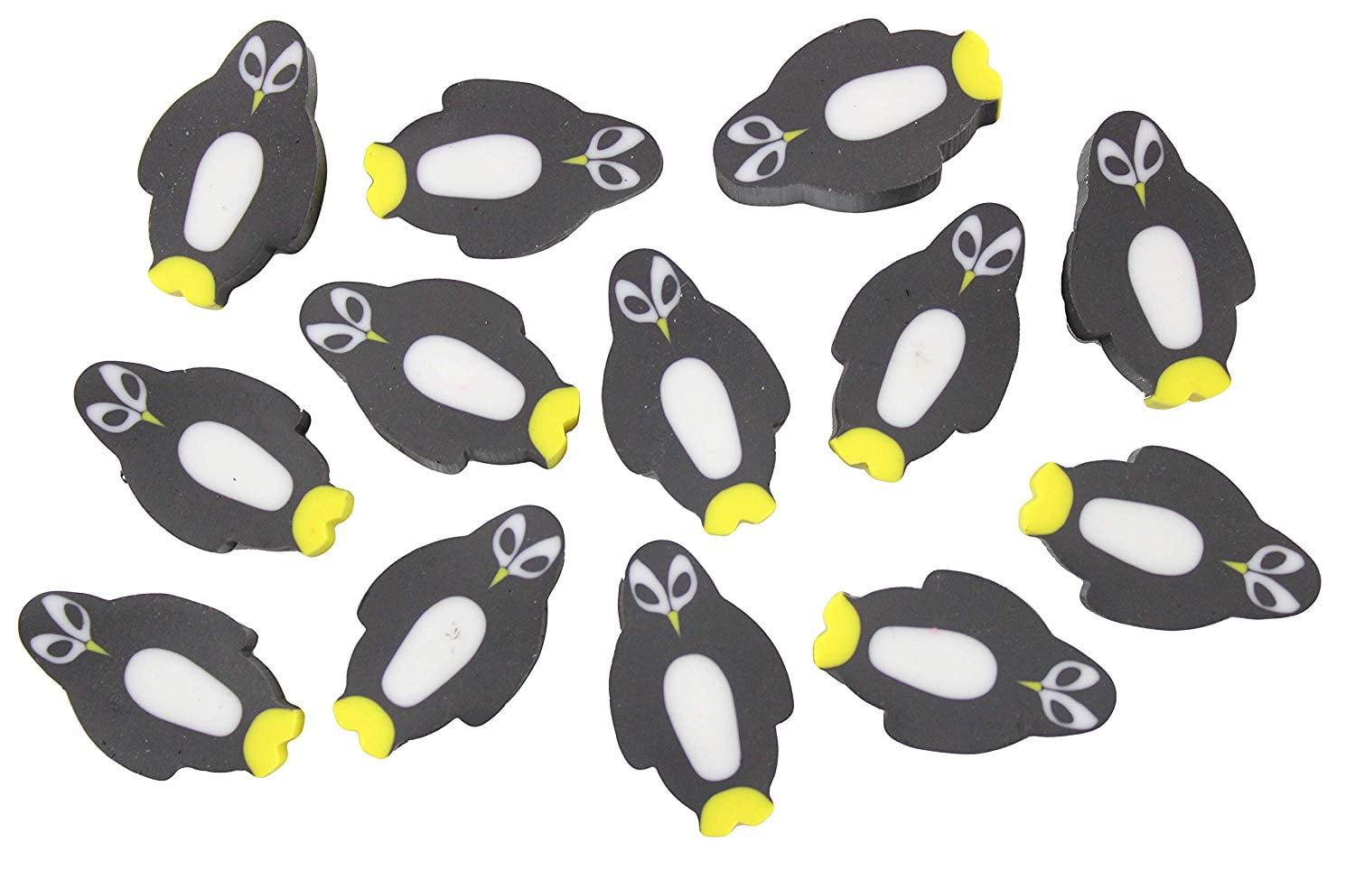 BULK 144 (12 Dozen) Adorable Black Penguin Mini Erasers Novelty and