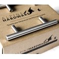 thumbnail image 2 of Alpine Hardware Solid Euro Style Bar Handle Pull | 10Pack ~ 3.75" Hole Center & 6.125" Length | Heavy Stainless Steel T-Bar Pull with a Satin Nickel Finish | Cabinet Hardware, 2 of 4
