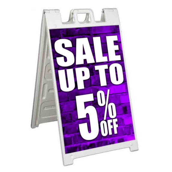 Sale Up To 5 Percent Off (24" X 36") Standard A-Frame Signicade, Includes Decal Applied To Stand