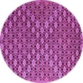 thumbnail image 1 of Ahgly Company Indoor Round Abstract Purple Contemporary Area Rugs, 6' Round, 1 of 4