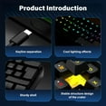 thumbnail image 4 of Mechanical Gaming Keyboard LED Backlit Keycap Keyboard 61 Keys Corded Computer Keyboards for Laptop PC Office Work, 4 of 9