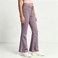 thumbnail image 5 of Mitankcoo Girls High Waist Flare Pants Classic Stretch Trousers with Pocket for Kids Fashion Casual 5-16Y, 5 of 7