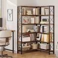 thumbnail image 5 of IRONCK 6-Tier Corner Shelf, Industrial Display Bookshelf, Freestanding Bookcase for Living Room Home Office, 31.5"W, 5 of 6
