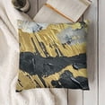 thumbnail image 3 of Black Grey Gold Throw Pillow Covers Gold Foil Stamping Pillow Cases Abstract Decorative Cushion Cases for Sofa Living Room, 3 of 5