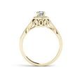 thumbnail image 3 of 1/2 Carat T.W. Diamond Criss-Cross Shank Single Halo Vintage 14kt Yellow Gold Engagement Ring, 3 of 5