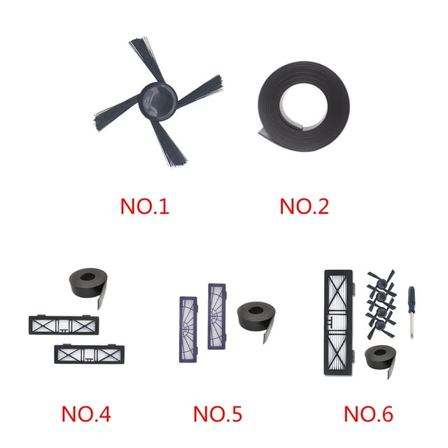 Side Brush HEPA Filter Magnetic Protection Strip Wall Replacement for Neato D70E D75 D80 D85 Robot Vacuum Cleaner