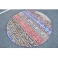 thumbnail image 2 of Turkish Rug, Area Rug, 5.2x5.2 ft, Oushak Rug, Round Rug, Organic Rug, Handmade Decor Rug, Circle Rug, Oriental Rug, Vintage Wool Rug, 6412, 2 of 10