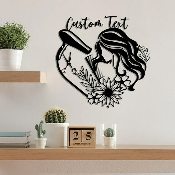 Custom Personalized Hair Salon Metal Sign Hairstylist Gift Custom Salon Wall Decor Salon Welcome Sign Beauty Salon Wall Art