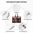 thumbnail image 5 of Honeii Graphic Seal On Stripes Print Canvas Tote Bag with Compartments Laptop Tote Bag Large Tote Bag, 5 of 8