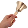 thumbnail image 3 of WESIEVYA Hand Rining Bell Golden Brass For Holiday Festivities 1Pack, 3 of 8