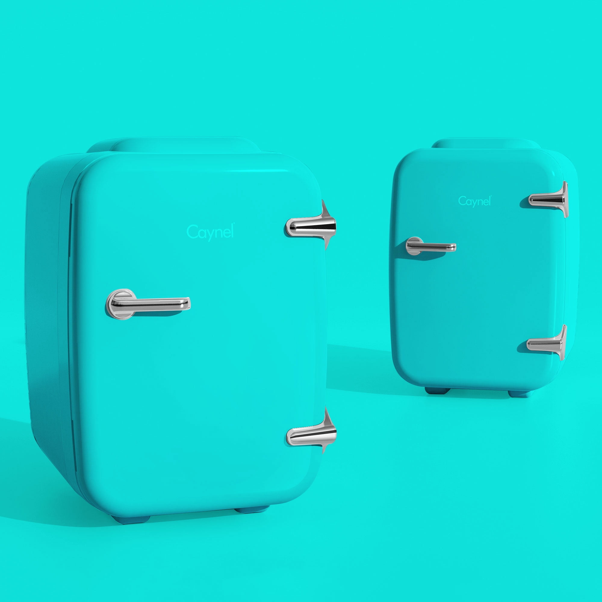 CAYNEL Mini Fridge Portable Thermoelectric 4 Liter Cooler and Warmer, Teal