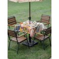 thumbnail image 3 of Outdoor Tablecloth with Umbrella Hole and Zipper, Fall Square Table Cloth 60x60 Inch Waterproof Tablecloth, Thanksgiving Pink Orange Blue Pumpkin Grey Wooden Picnic Table Cover for Patio Camping, 3 of 7