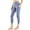 22"Limpid Pattern Azure, variant on UUE 22"Inseam Steady Pattern Grey Leggings for women,7/8 leggings for women, High Waist and Tummy control Leggings for Dancing,Gym fitness and Workout