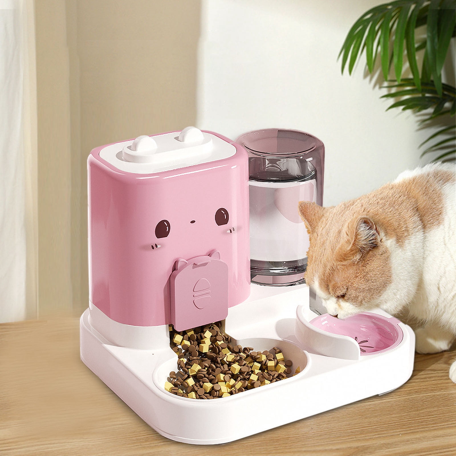 Product Category Automatic Feeders | 2 In 1 Automatic Pet Feeder Removable Portable Drinking Station for Cats Dogs Small Animals | Lightweight Bowl Set with Water Dispenser Indoor Use Easy Clean