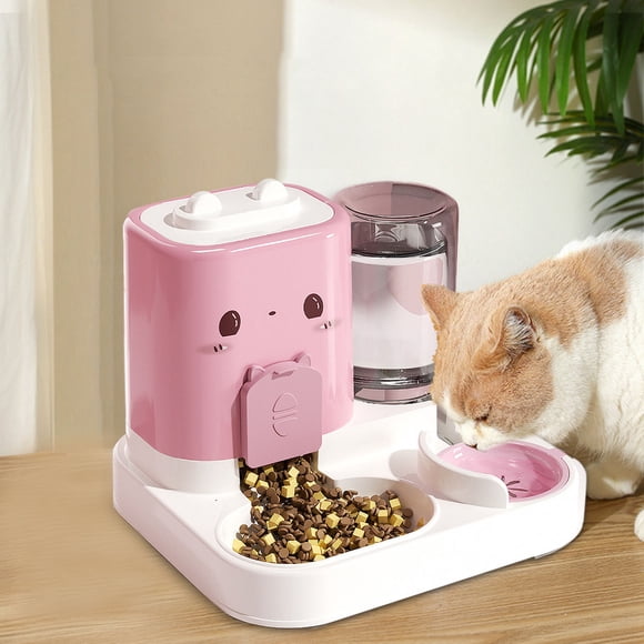 Product category Automatic Feeders 2-in-1 Pet Feeder with Water Dispenser Removable Portable Drinking Bowl for Cats Dogs Small Animals and Puppies Bowl Set for Food and Water Easy Clean and
