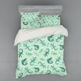 thumbnail image 2 of Ambesonne African Bedding Set 3 Pcs, Exotic Lizard Reptile, Twin XL, Green Mint, 2 of 3