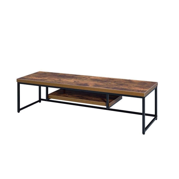 GZXS Bob Tv Stand In Weathered Oak & Black 91782