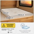 thumbnail image 2 of Foamma 12” x 36” x 75” High Density Gel Memory Foam RV Bunk Mattress Replacement Topper for Camper Truck & Travel Trailer - Organic Cotton Cover, Firm Support, CertiPUR-US Certified, Made in USA, 2 of 7