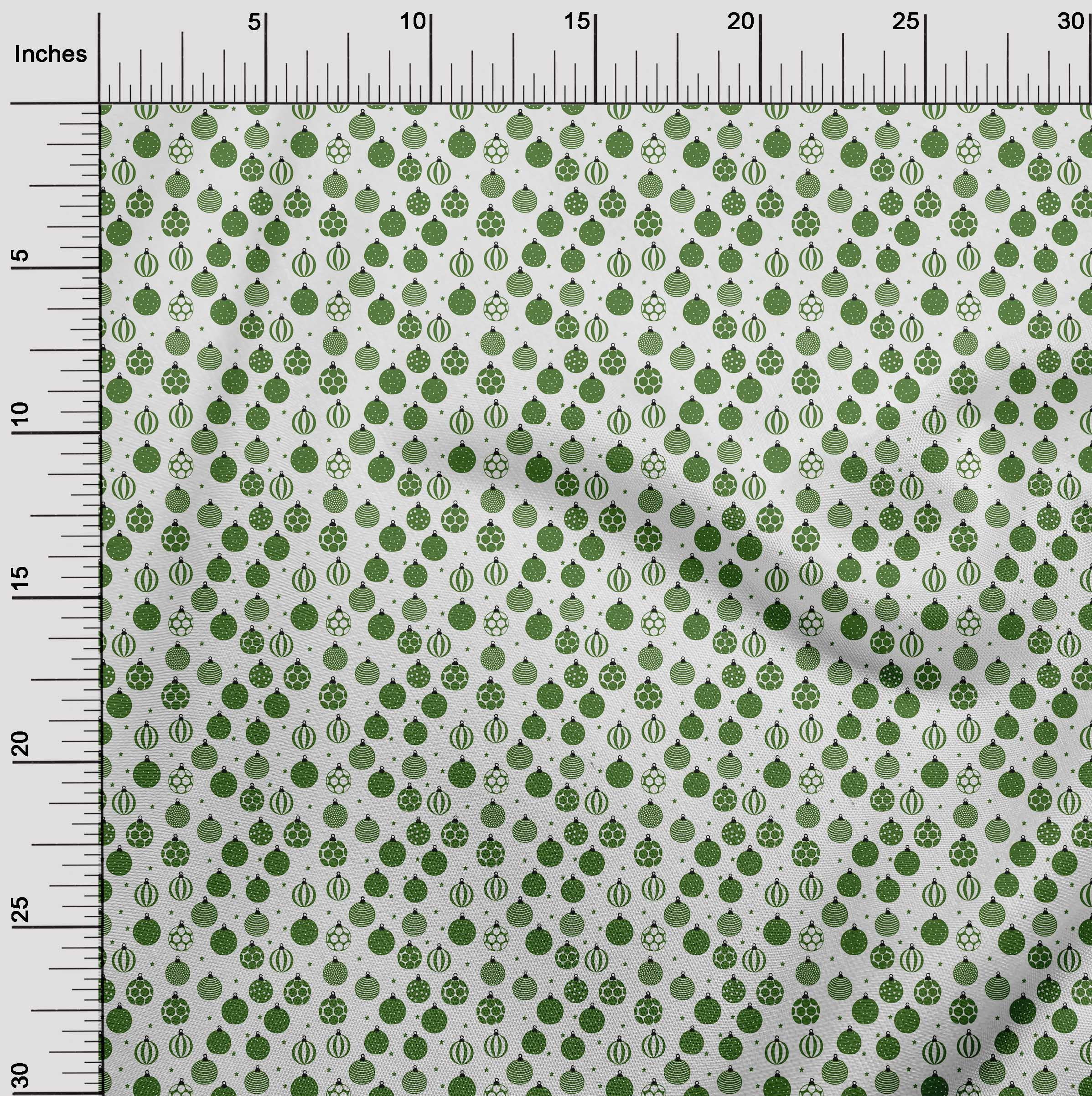 oneOone Rayon Green Fabric Christmas Sewing Craft Projects Fabric Prints By Yard 56 Inch Wide