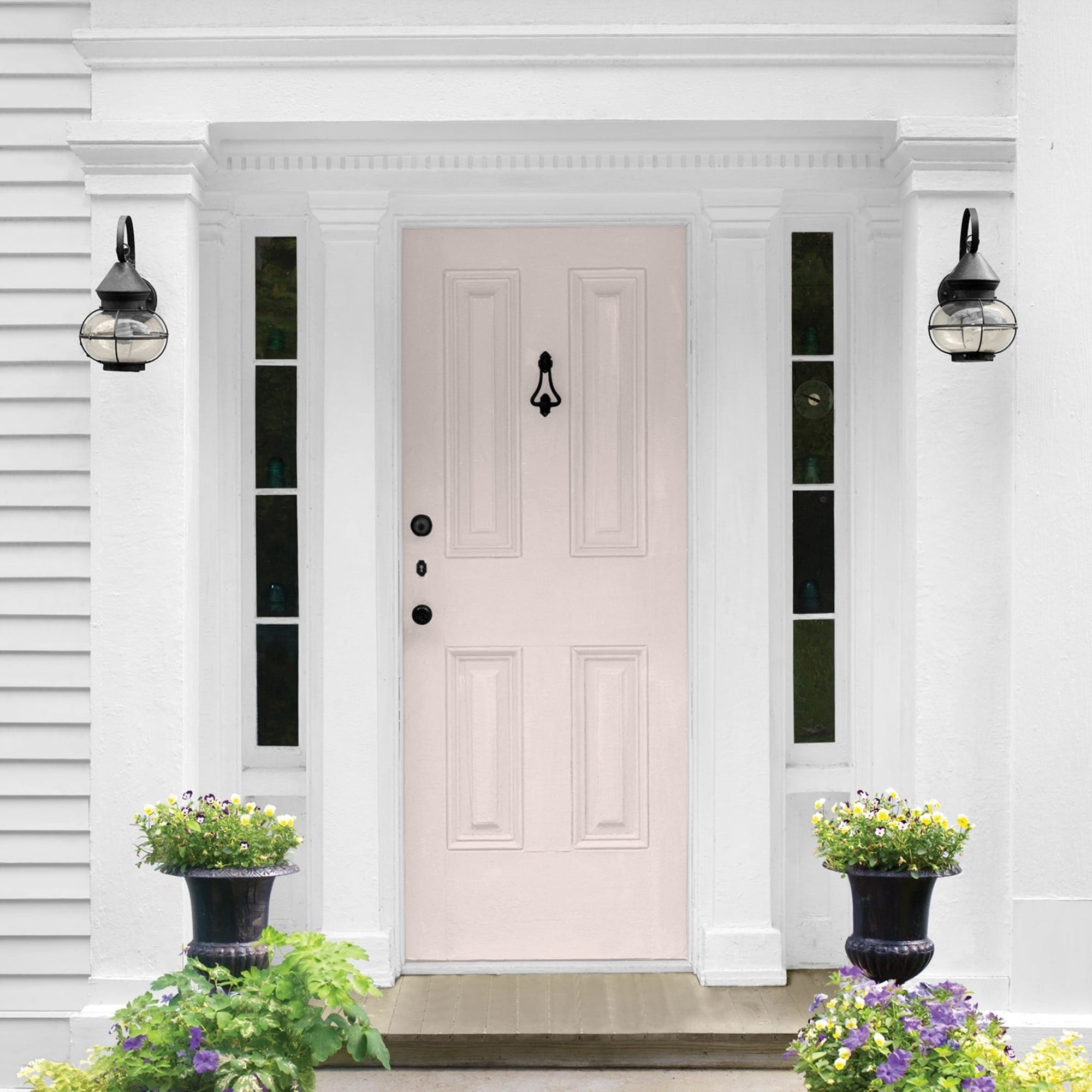 Glidden One Coat Sea Anemone / Pink Semi-Gloss Exterior Paint with Primer, 1 Gallon