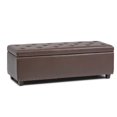 thumbnail image 1 of Simpli Home Banc de Rangement en Similicuir Hamilton Brun Chocolat, 1 of 7
