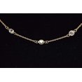 thumbnail image 4 of Cubic Zirconia Bezel-Set Statement Necklace in 18K Gold-Plated Sterling Silver, 4 of 6