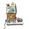 thumbnail image 5 of FG Square Holiday Cuckoo Clock Santa Reindeer LED Lighted Animated Christmas Village with Sound and Motion 6" x 6" x 8", 5 of 6