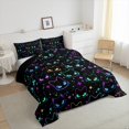 thumbnail image 3 of Homewish Black Cats Boy Girl Bedding Comforter Set 2pcs,Gradient Starry Sky Twin Comforter Sets Microfiber,Kawaii Animal Breathable Bedding Set,Super Cozy Room Decor,Reversible, 3 of 8