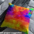 thumbnail image 2 of jejeloiu Rainbow Ombre Fabric by the Yard 10 Yards, Contemporary Minimalist Sewing Fabric, Geometric Triangle Room Decor Fabric by the Yard, Breathable Home Decor, 2 of 6