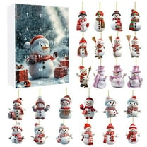 Taicans ‌Advent Calendar 2025 Christmas Countdown Snowman Decorations,24 Days of Joyful Surprises,Holiday Countdown Calendar,Christmas Tree Ornaments,Winter Wonderland Decor,Family Fun Gift‌