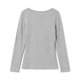 thumbnail image 5 of Tops Women's T-shirts Cropped tops Spring and Autumn wear Solid color long-sleeve T-shirts Women's street wear-a-L, 5 of 7