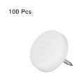 thumbnail image 3 of Uxcell Plastic Nail-On Furniture Glides 100Pcs 19.5mm Dia Table Chair Sofa Leg Floor Protectors White, 3 of 5