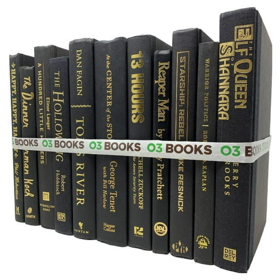 Black Decorative Books (GOLD)