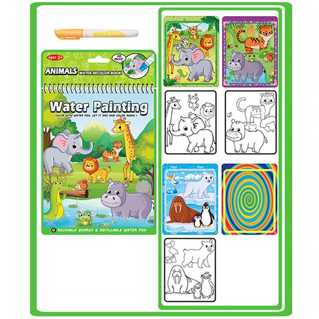 Children Water Picture Book Can Be Reused Water Picture Book Baby Picture Book This Early Education Toy 2ml