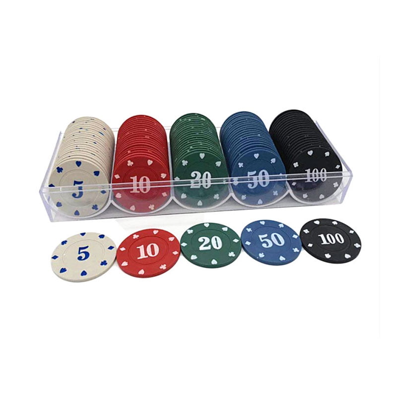 100pcs Professional Poker Chips Set Casino Supply Hilarious Games Accessory