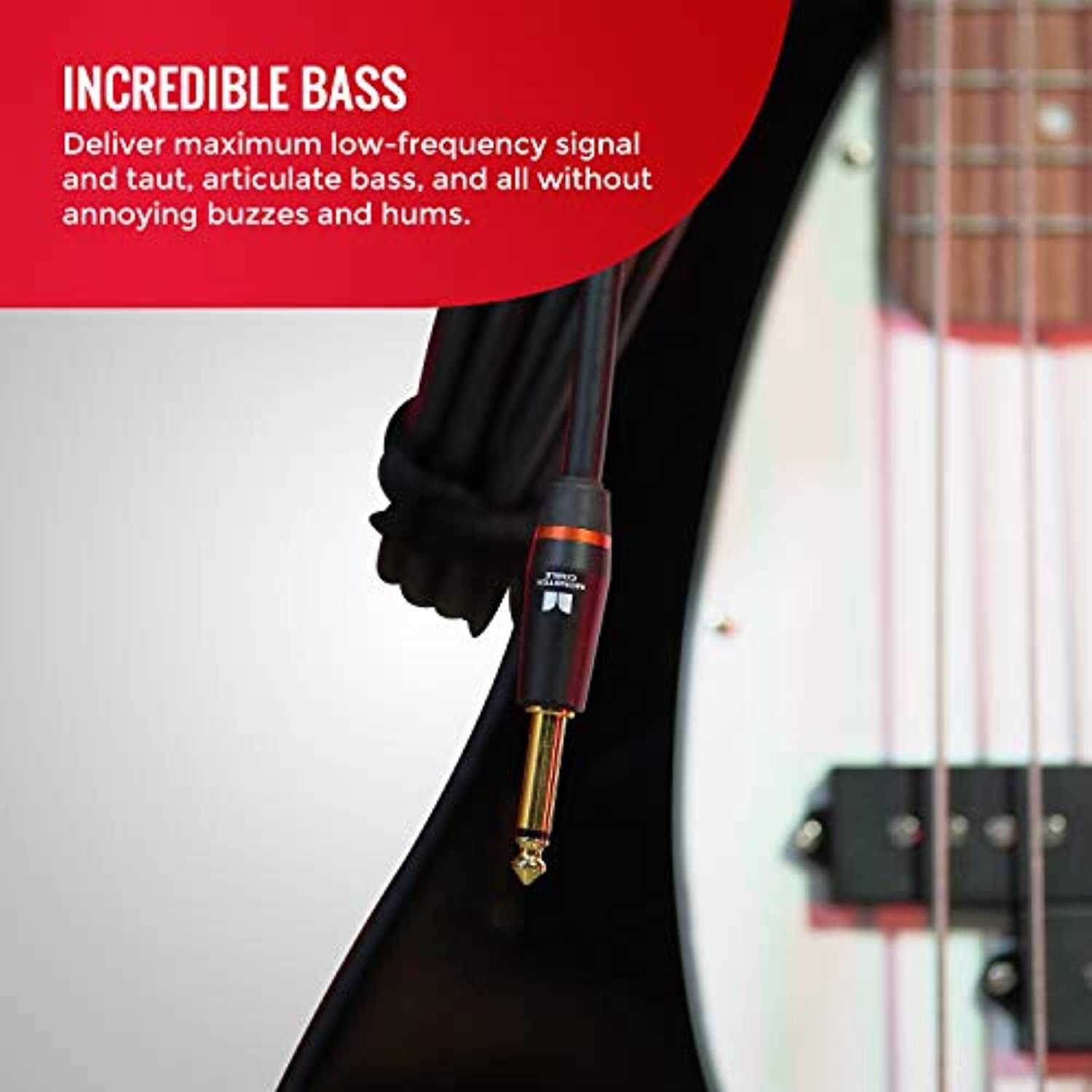 Monster 600550-00 Prolink Monster Bass 1/4" Instrument Cable. 21 ft - Straight to Straight