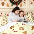 thumbnail image 4 of Erosebridal Gingerbread Cookies Queen Comforter Set 3 Pieces,Christmas Baking Comforter Sets Queen,Cream,Reversible,1 Comforter and 2 Pillowcases, 4 of 6