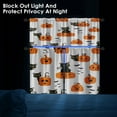 thumbnail image 6 of Halloween Kitchen Curtains Window Curtains Valance and Tier Set 36 Inch, Orange Pumpkin Rod Pocket Short Tier Curtain for Room, Cartoon Cat Small Cafe Kitchen Decor, 6 of 6