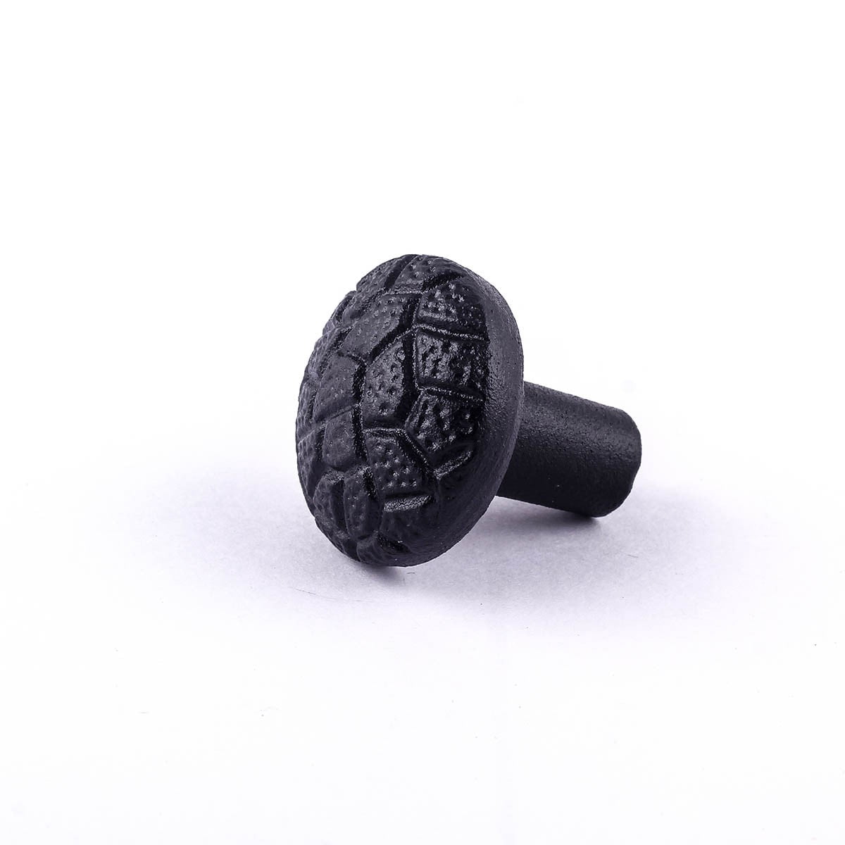 Iron Kitchen Cabinet Knob Black Round Cobble Stone style Kitchen Cabinet Hardware Pack of 4|Renovators Supply