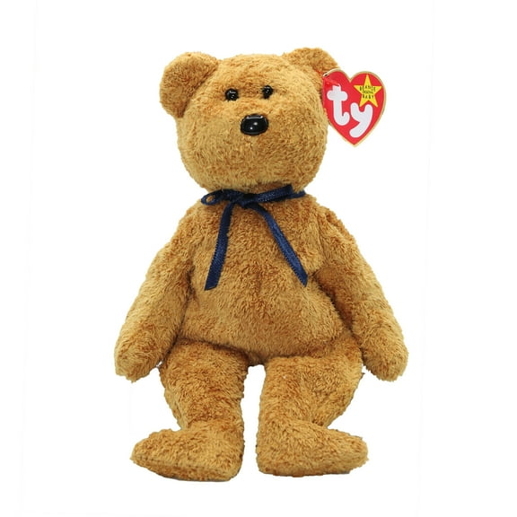 Fuzz the Bear - TY Beanie Baby Stuffed Animal (1999 Retired)