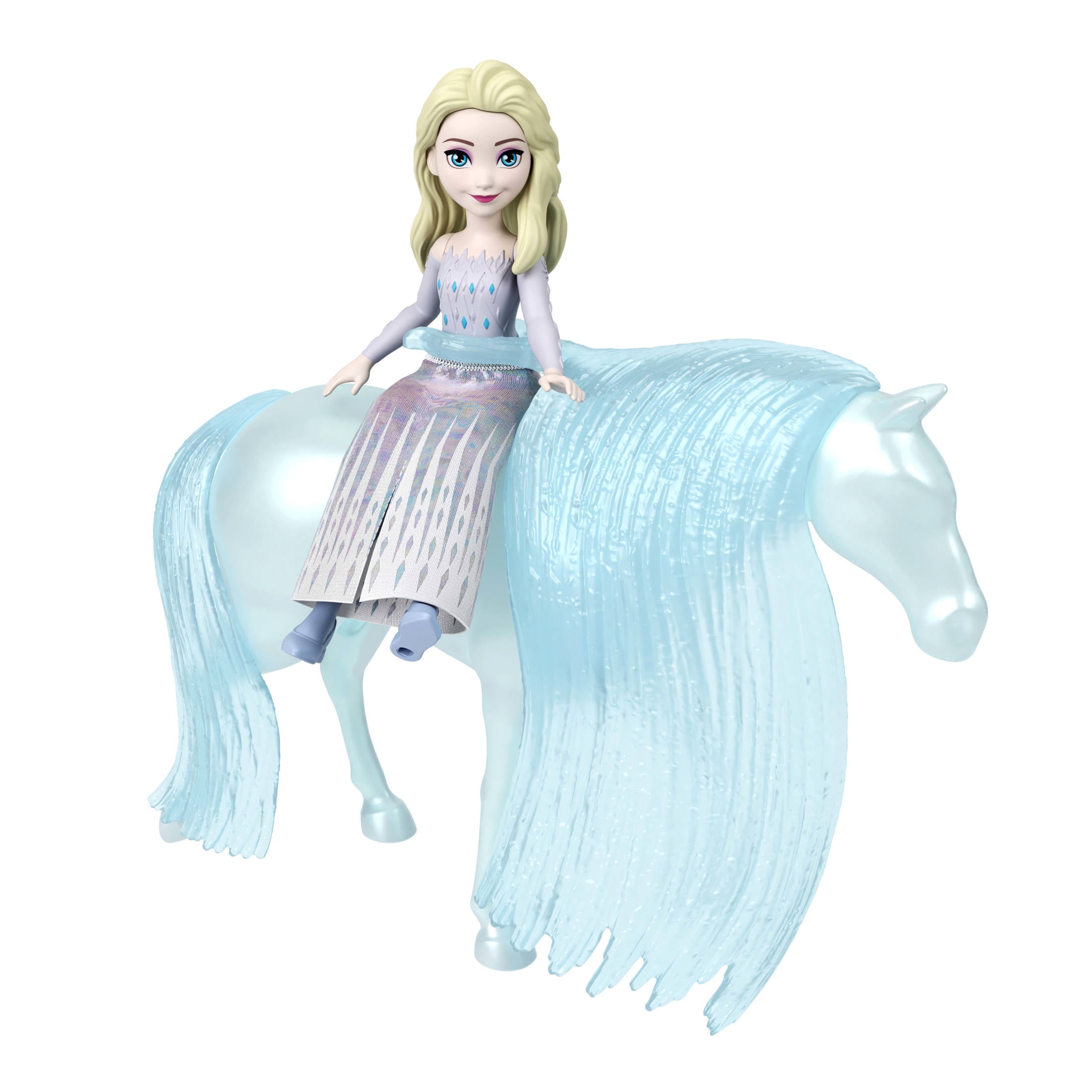 Disney Frozen Elsa & Nokk Small Doll & Horse Adventure Set with Icy Haven Playset & Accessories