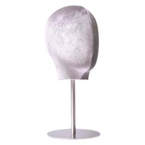 Toysmith Manikin Head Hat Display Head Display Hair Hats and Hairpieces Metal Base Multipurpose for Headphones Glasses Jewelry Scarves gray velvet