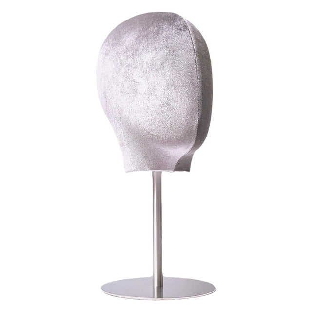 Soporte de exhibición de sombrero Salvador modelo de cabeza de maniquí Base terciopelo gris