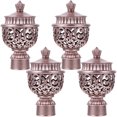 thumbnail image 1 of MasteelfCA 4PCS Roman Rod Hollow-out Head Decor Curtain Rod Decorative Head (Rose Gold), 1 of 7