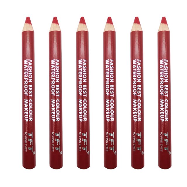 Sacapuntas de lápiz de sombra de ojos, delineador de labios, 3 en 1, de metal, 12 colores, 6 unidades