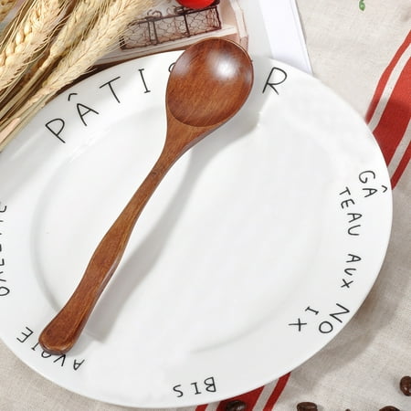 

Wooden Spoon Fork Bamboo Kitchen Cooking Utensil Tools Soup-Teaspoon Tableware Kitchen Tool