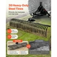 thumbnail image 2 of VEVOR Tow Behind Dethatcher, 72-inch Tow Dethatcher with 36 Steel Tines, 3-Point Lawn Dethatchers Rake with Attachments for Tractor, Landscape Rake for Garden, Farm, Grass, 2 of 9