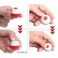 thumbnail image 4 of Bobbers 50pcs Fishing Bobbers 1 Inch Snap On Float Red And White Bobbers Push Button Round Buoy Floats Fishing Tackle, 4 of 7